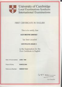 first certificate in english